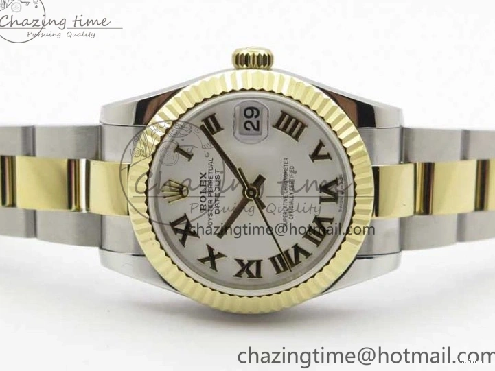 YG SS Best Dial White Oyster SS 278273 Bracelet Maker Datejust BP Edition 31mm YG on Roman 0113